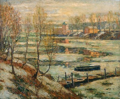 Eis im Fluss von Ernest Lawson
